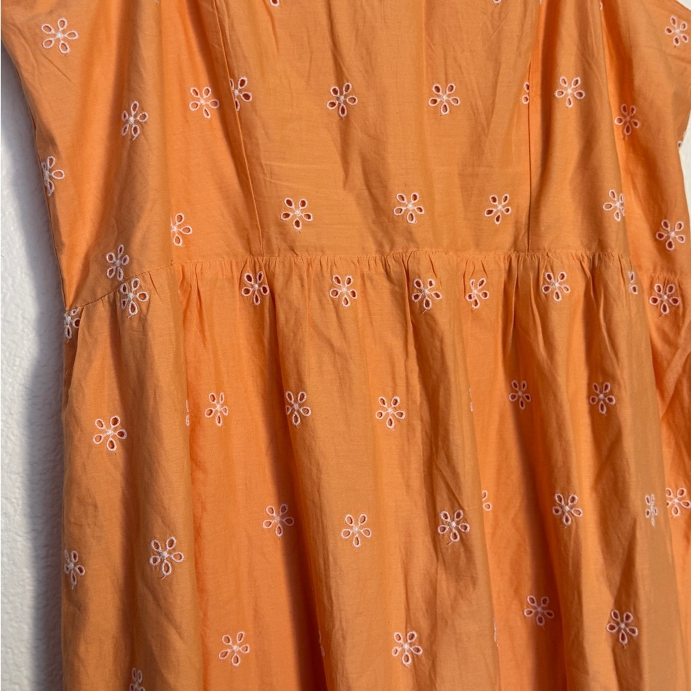 Old Navy Orange Floral Midi Dress - Picture 7 of 14
